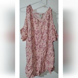 New 2XL St Johns Bay Pink Floral Women's Top